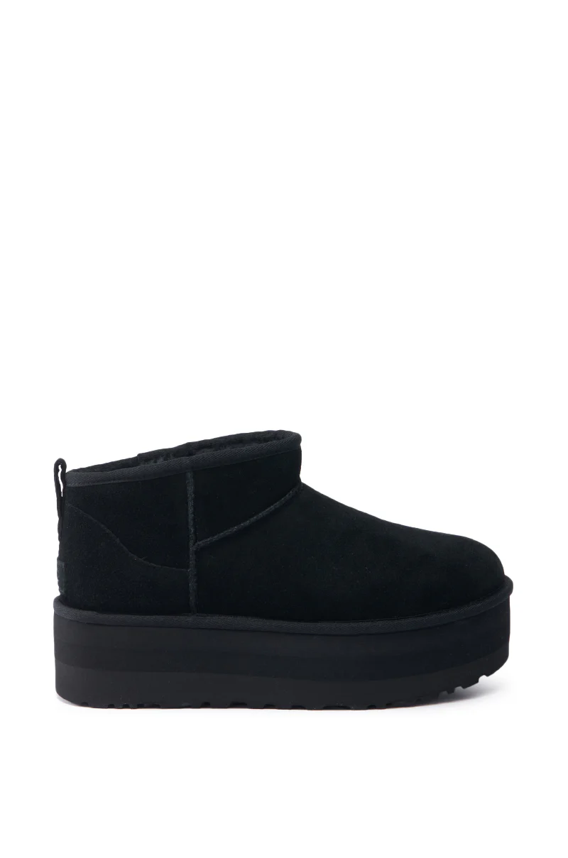 UGG CLASSIC ULTRA MINI PLATFORM IN BLACK - Image 5