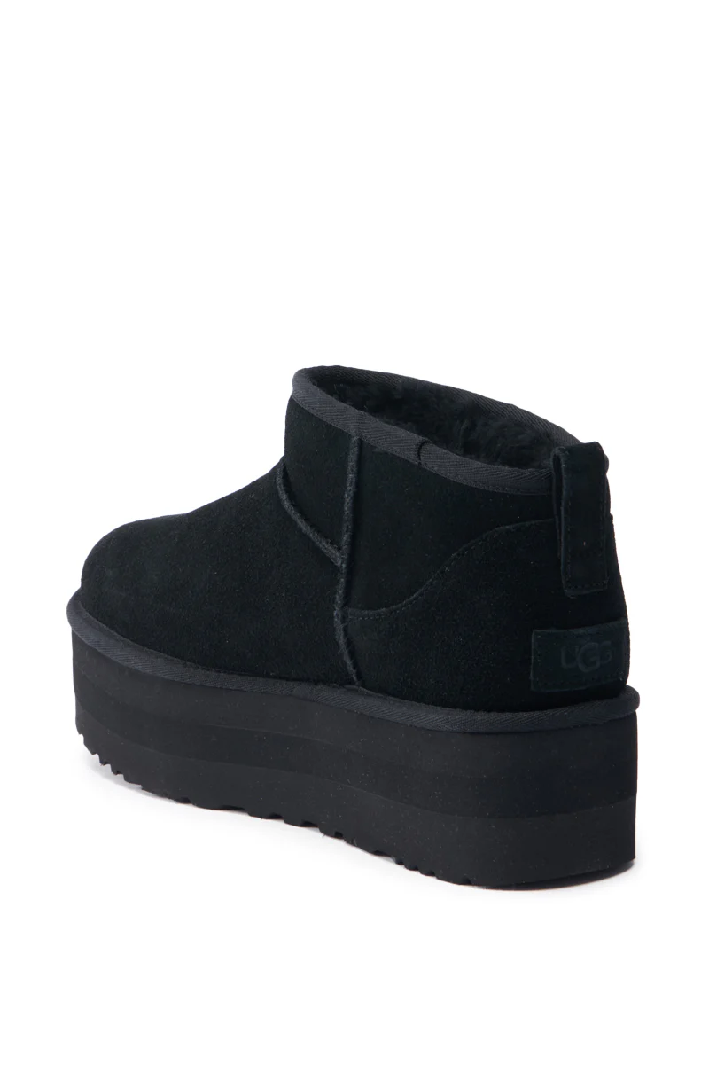UGG CLASSIC ULTRA MINI PLATFORM IN BLACK - Image 7