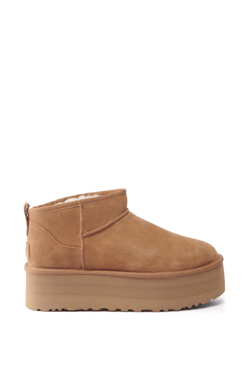 UGG CLASSIC ULTRA MINI PLATFORM IN CHESTNUT - Image 5