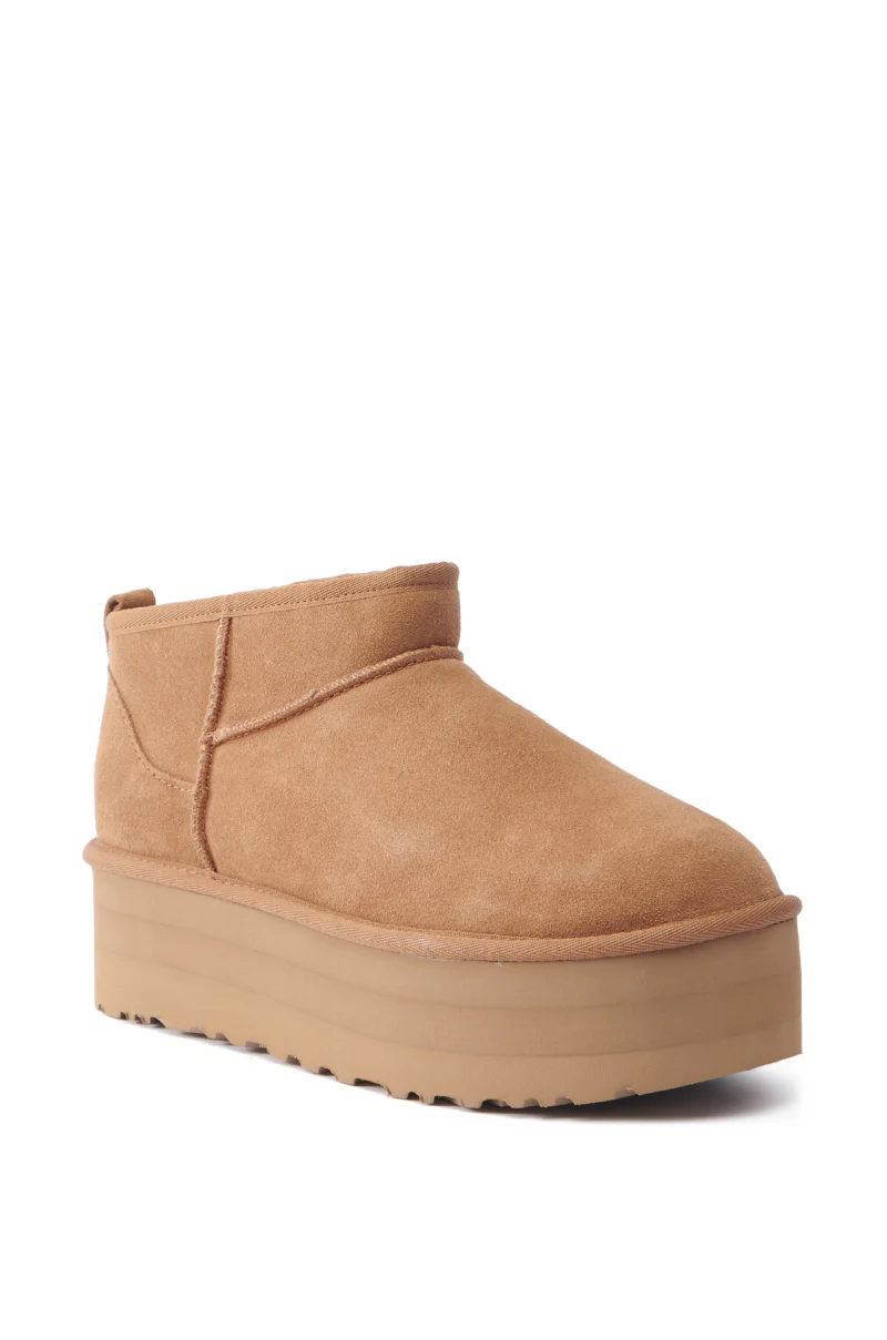 UGG CLASSIC ULTRA MINI PLATFORM IN CHESTNUT - Image 6