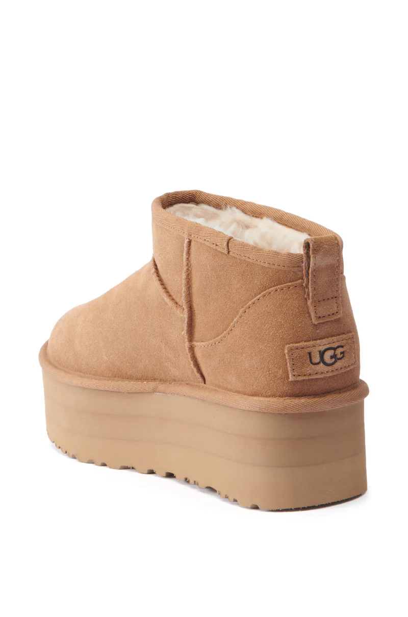 UGG CLASSIC ULTRA MINI PLATFORM IN CHESTNUT - Image 7