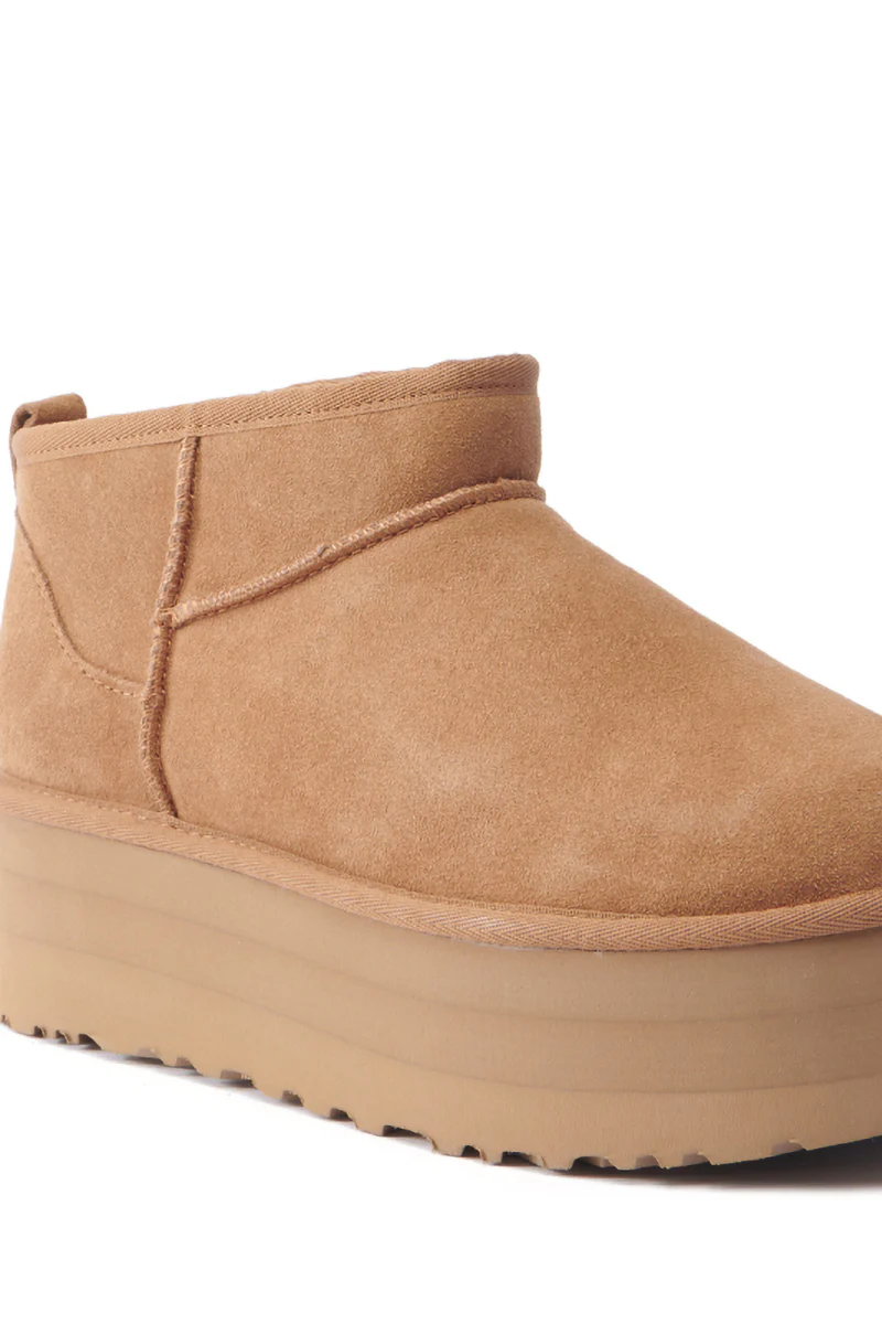 UGG CLASSIC ULTRA MINI PLATFORM IN CHESTNUT - Image 8