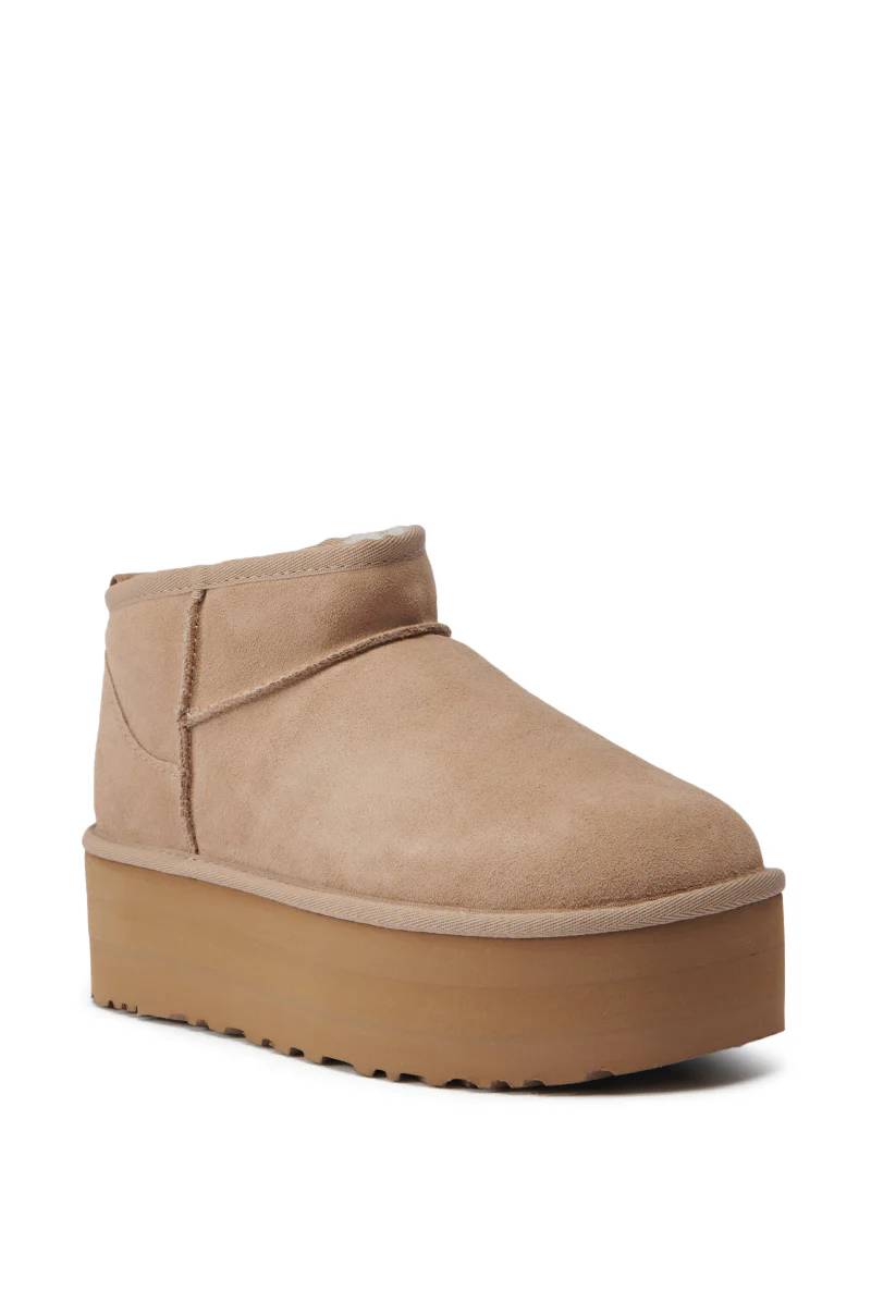 UGG CLASSIC ULTRA MINI PLATFORM IN SAND - Image 4