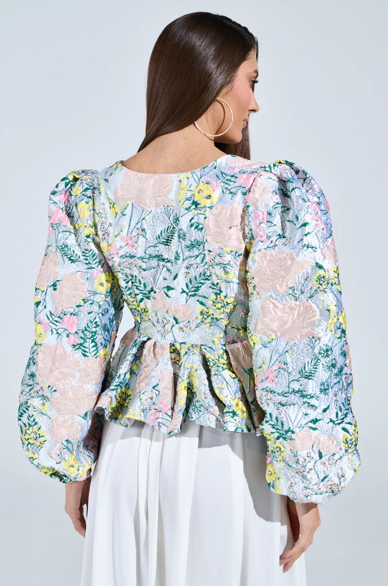 2 WAYS TO SLAY BROCADE LONG SLEEVE TOP - Image 5
