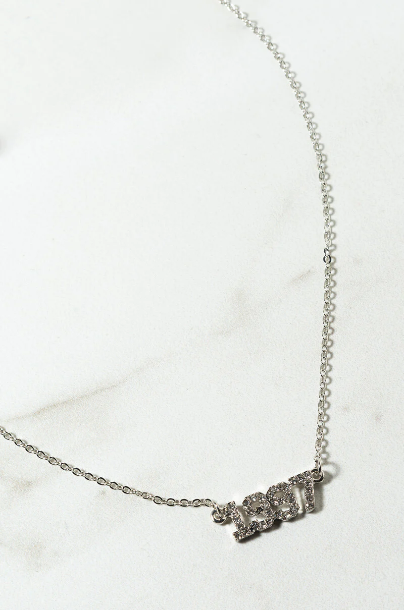 2000 RHINESTONE YEAR NECKLACE