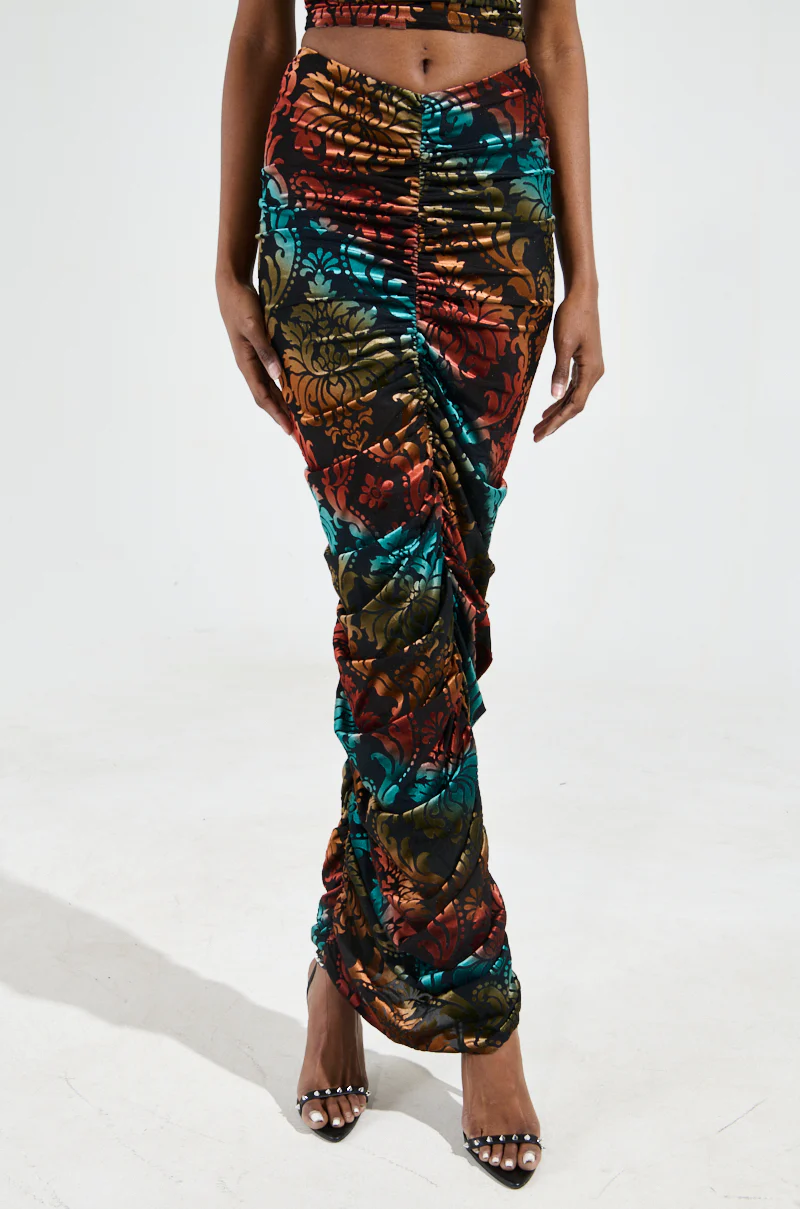 JUST FEELS RIGHT VELVET MAXI SKIRT - Image 2
