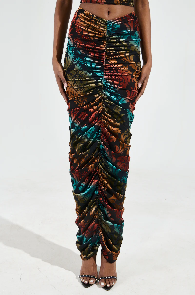 JUST FEELS RIGHT VELVET MAXI SKIRT - Image 3