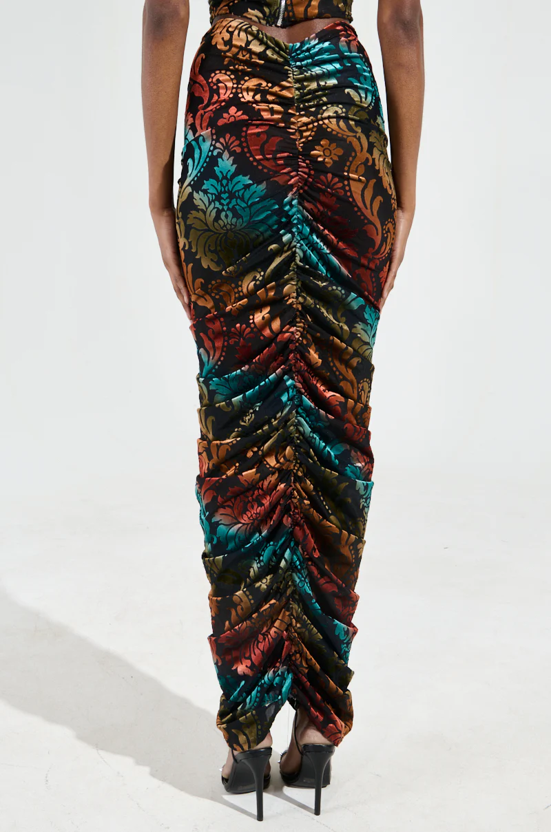JUST FEELS RIGHT VELVET MAXI SKIRT - Image 5