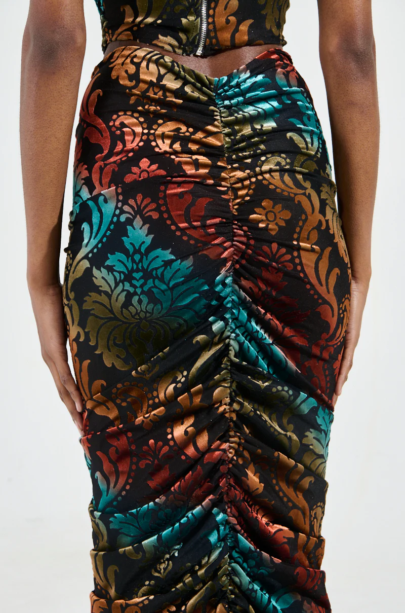 JUST FEELS RIGHT VELVET MAXI SKIRT - Image 8