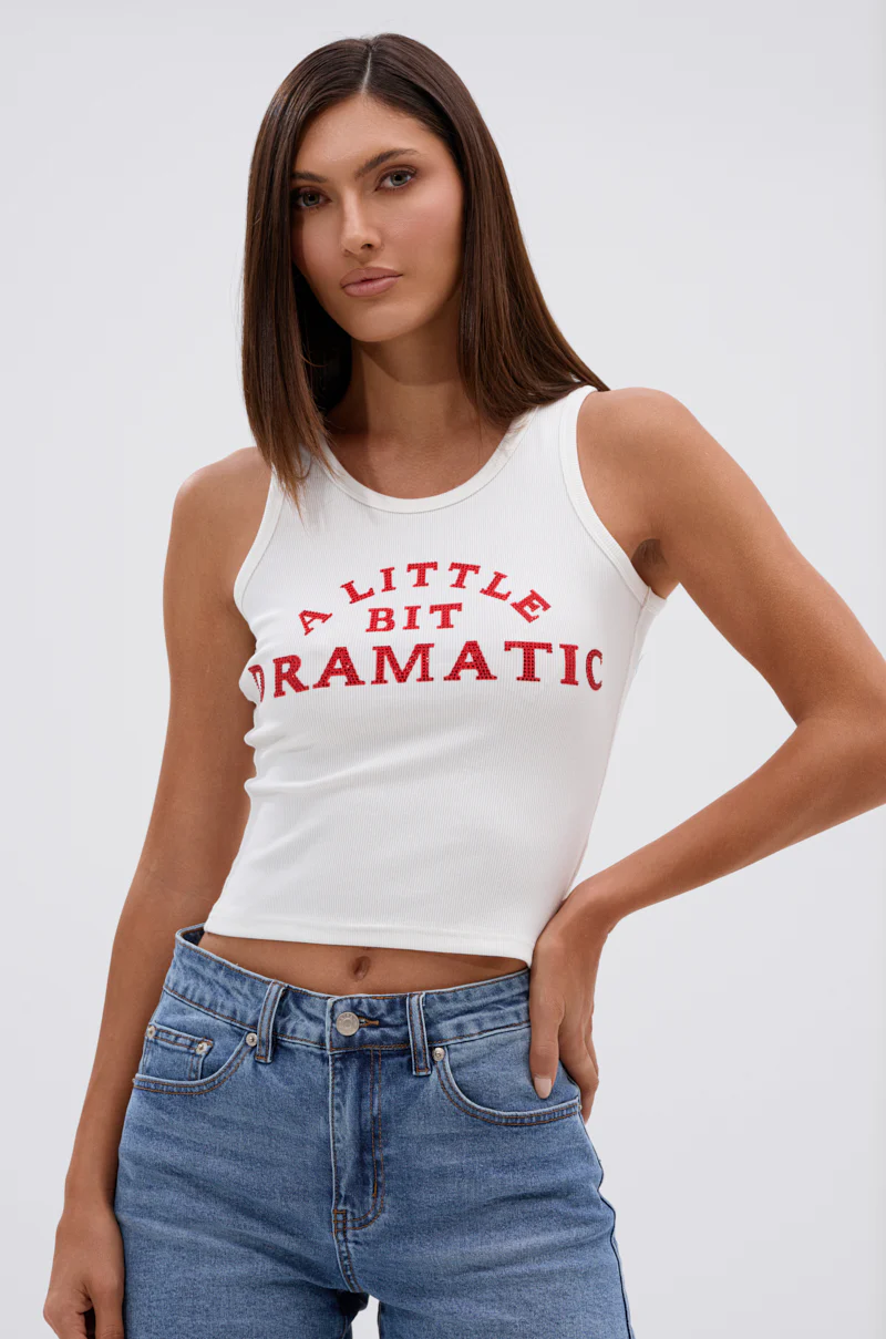 A LITTLE DRAMATIC EMBELLISHED TANK TOP - Image 2