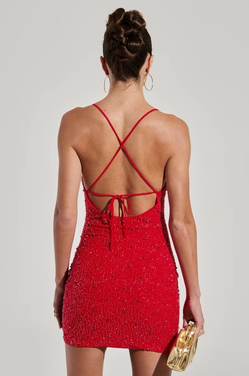 A NIGHT TO REMEMBER SLINKY RHINESTONE MINI DRESS - Image 5