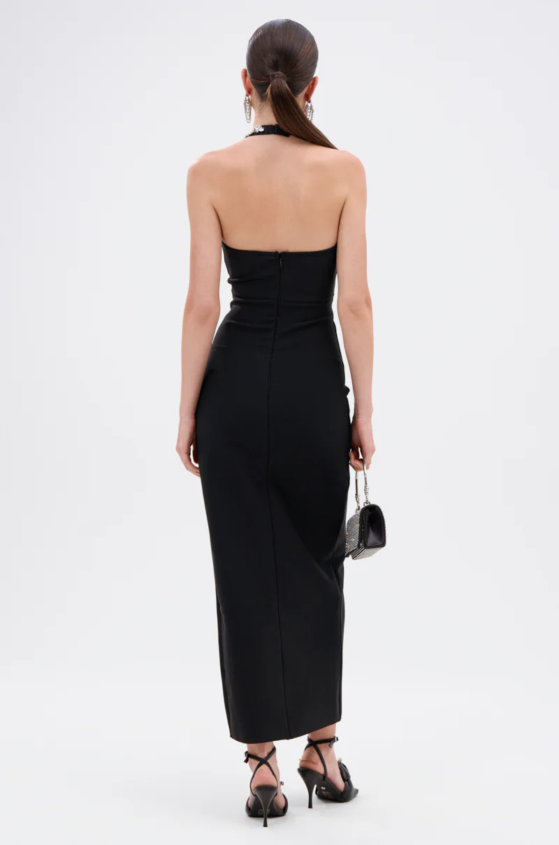 A PHONE CALL AWAY RHINESTONE BANDAGE MIDI DRESS - Image 6