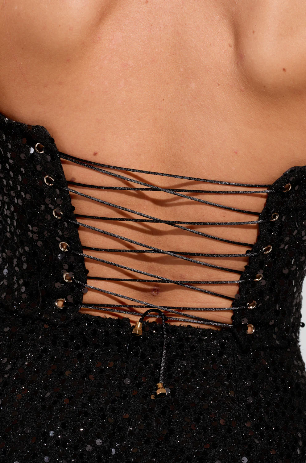 A STARRY NIGHT SEQUIN TWEED CORSET TOP - Image 9