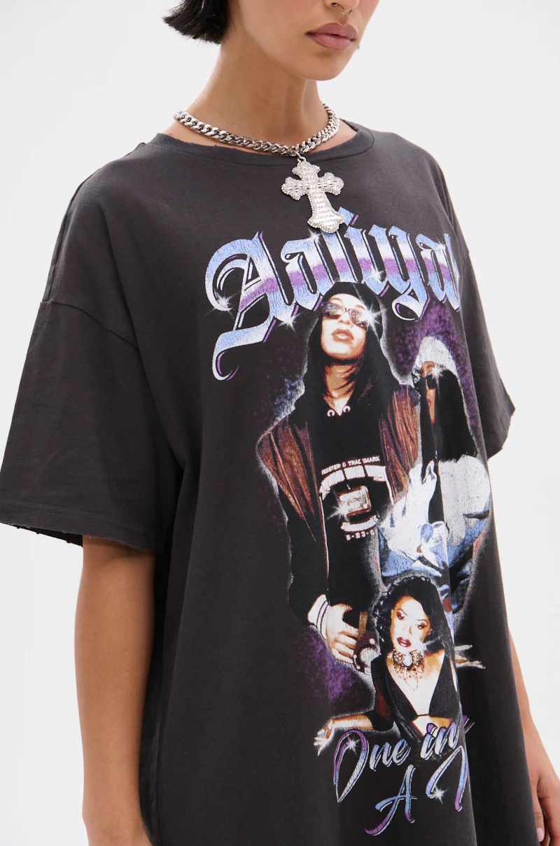 AALIYAH FOREVER GRAPHIC TSHIRT DRESS - Image 7