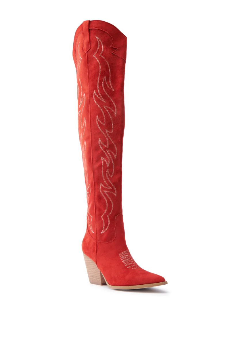 ABBY RED HIGH SHAFT WESTERN BOOT - Image 4