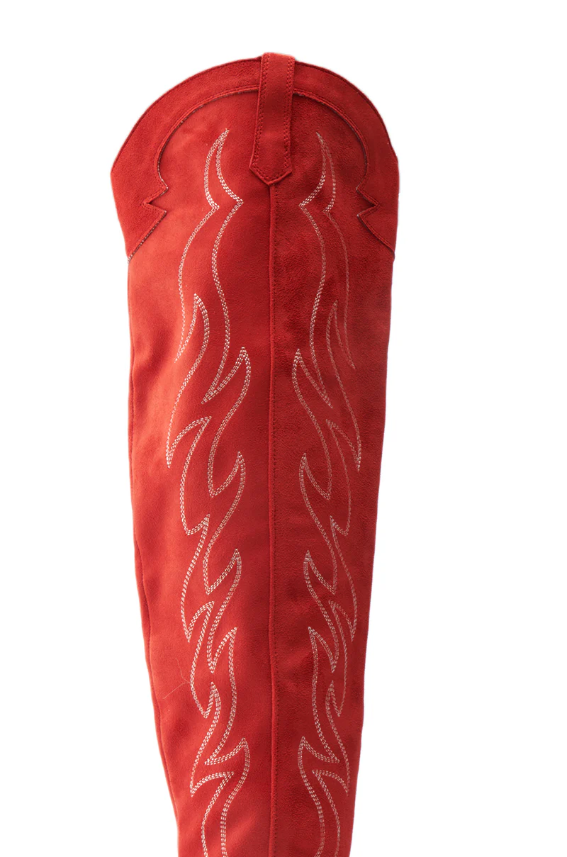 ABBY RED HIGH SHAFT WESTERN BOOT - Image 6
