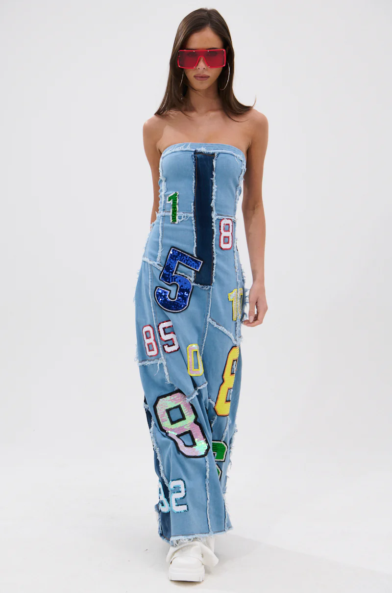 ABC 123 DENIM MAXI DRESS - Image 4