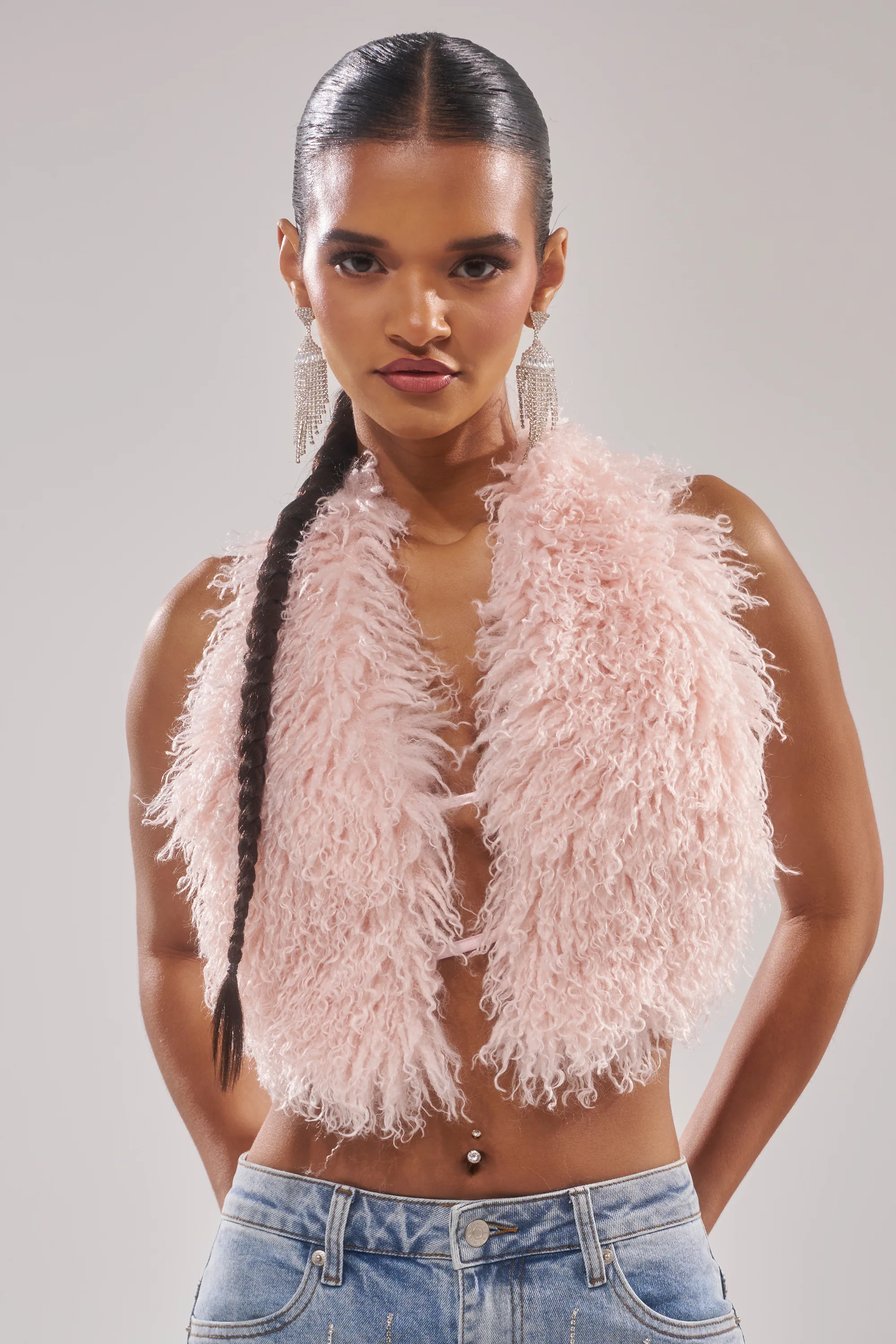 ACT UP FUR BLOUSE
