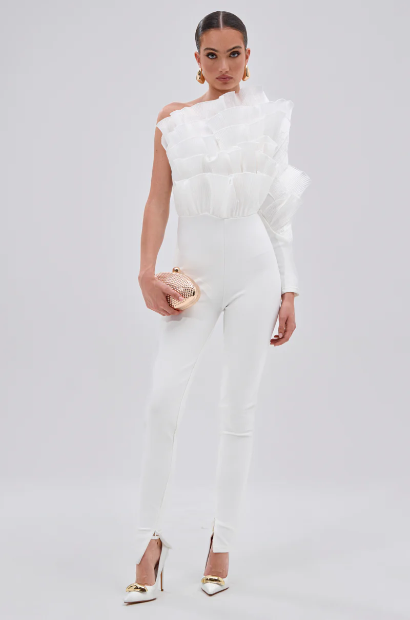 ADA RUFFLE TOP BANDAGE JUMPSUIT - Image 2