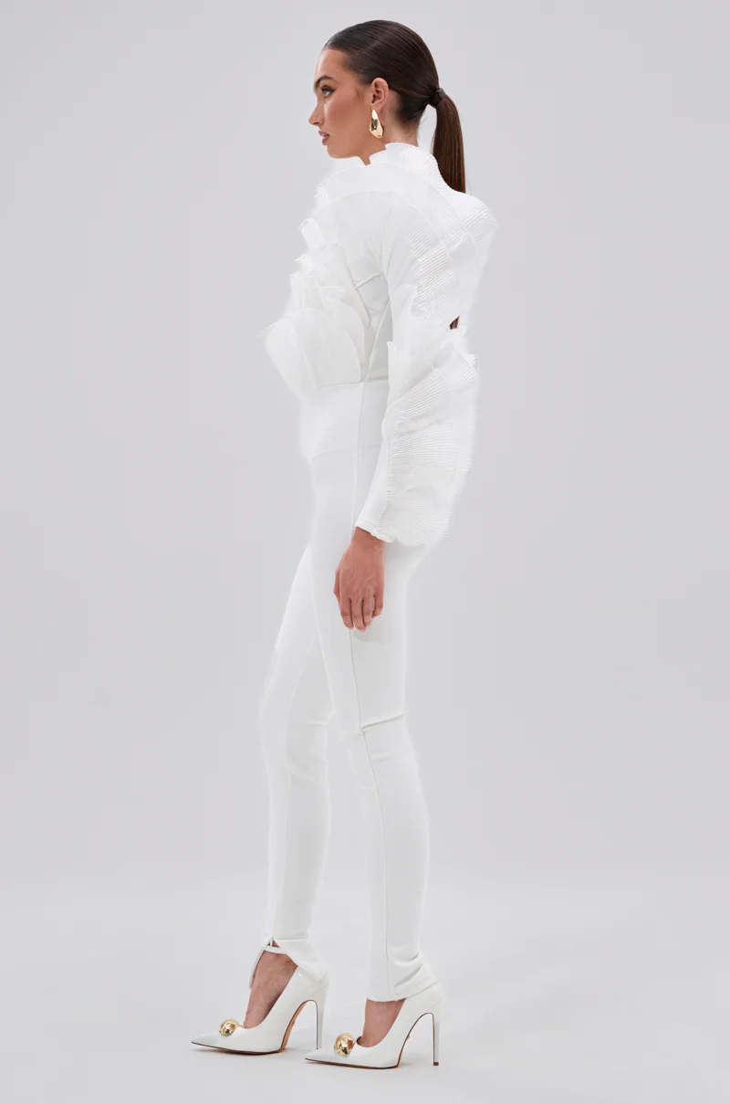 ADA RUFFLE TOP BANDAGE JUMPSUIT - Image 3