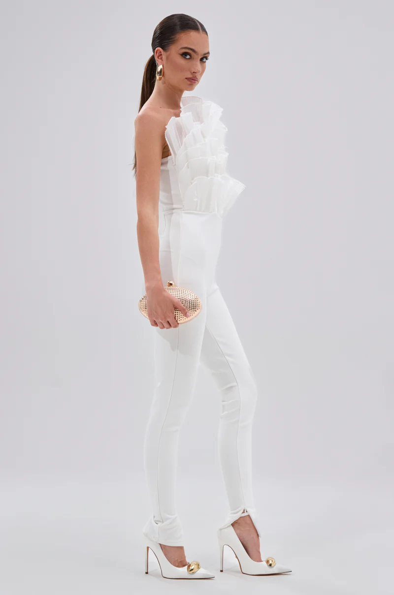 ADA RUFFLE TOP BANDAGE JUMPSUIT - Image 4