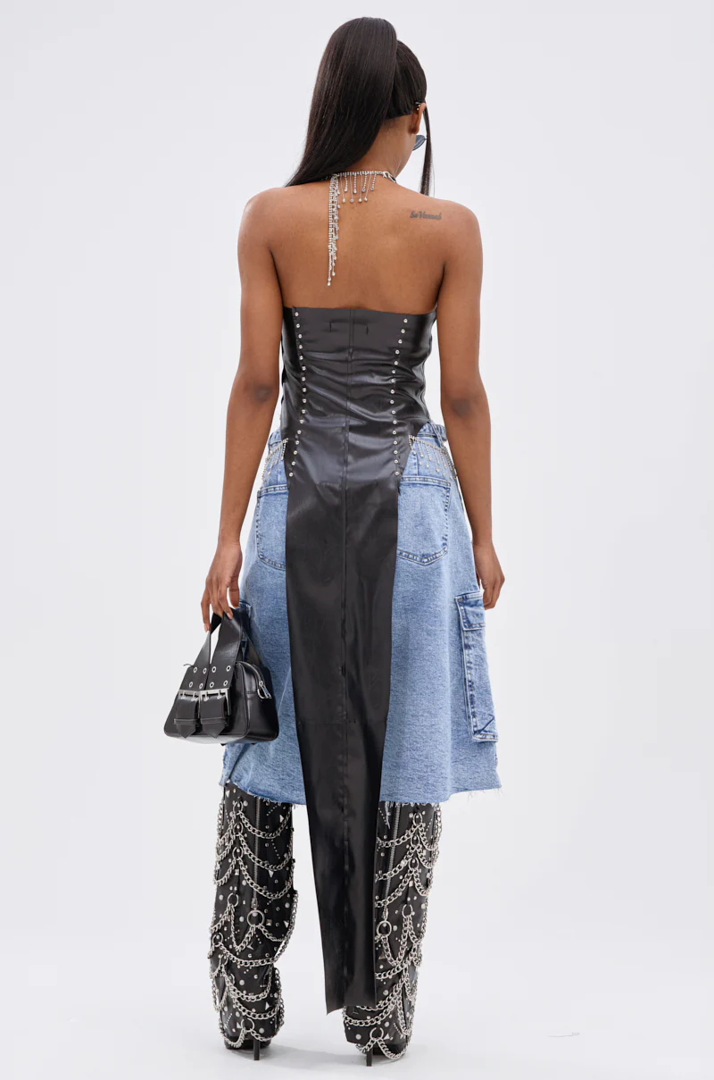 ADDIE FAUX LEATHER BLOUSE - Image 5