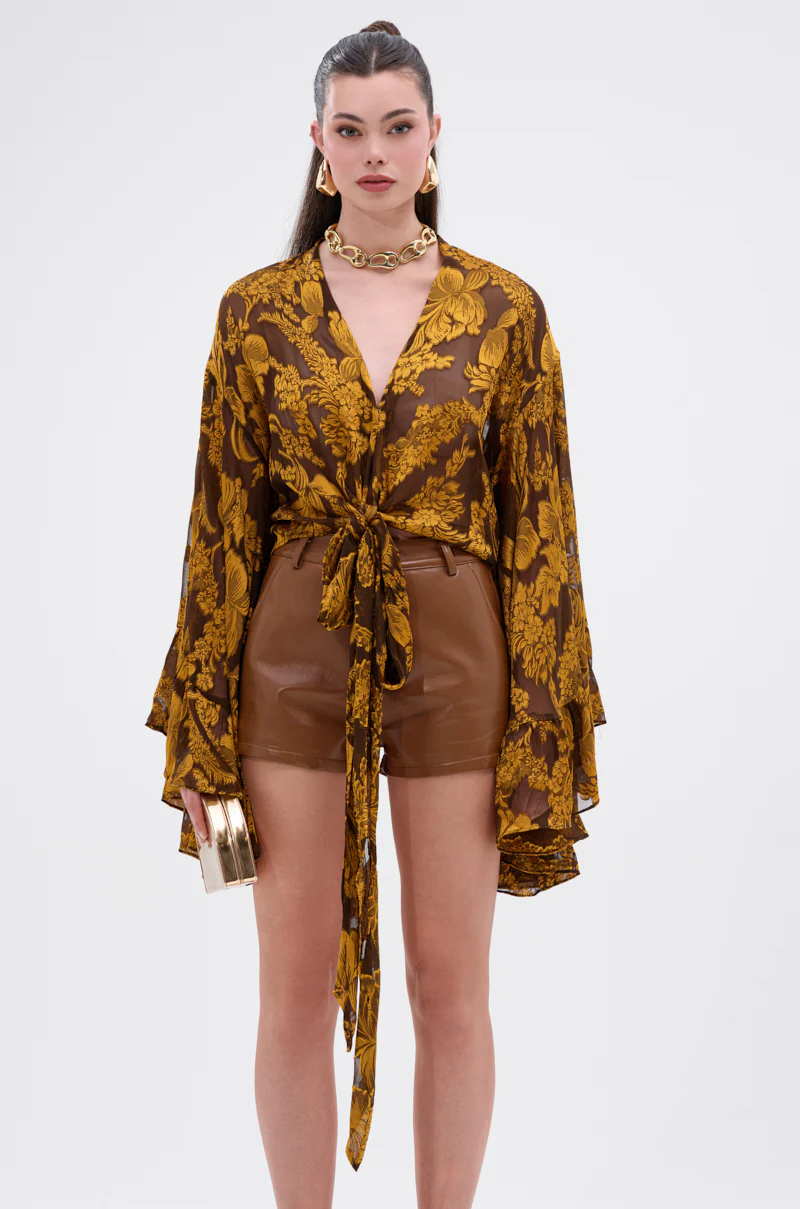 ADORE YOU TIE FRONT BLOUSE