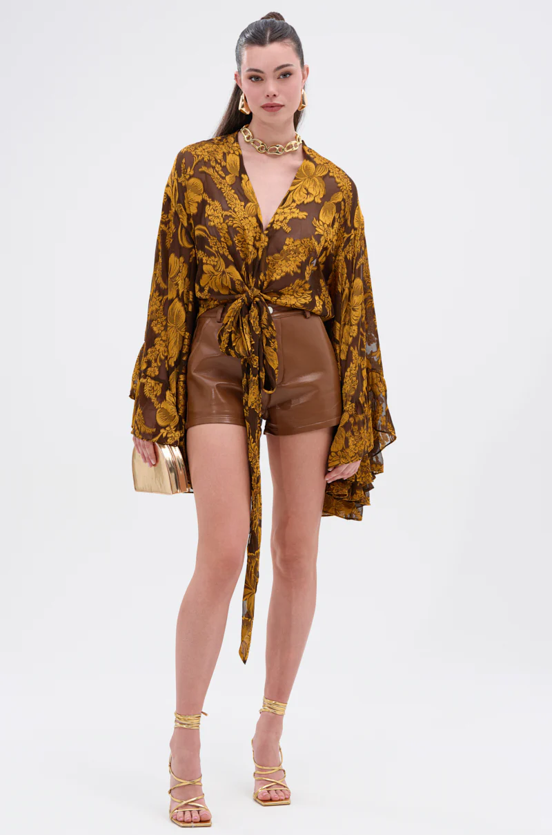 ADORE YOU TIE FRONT BLOUSE - Image 4