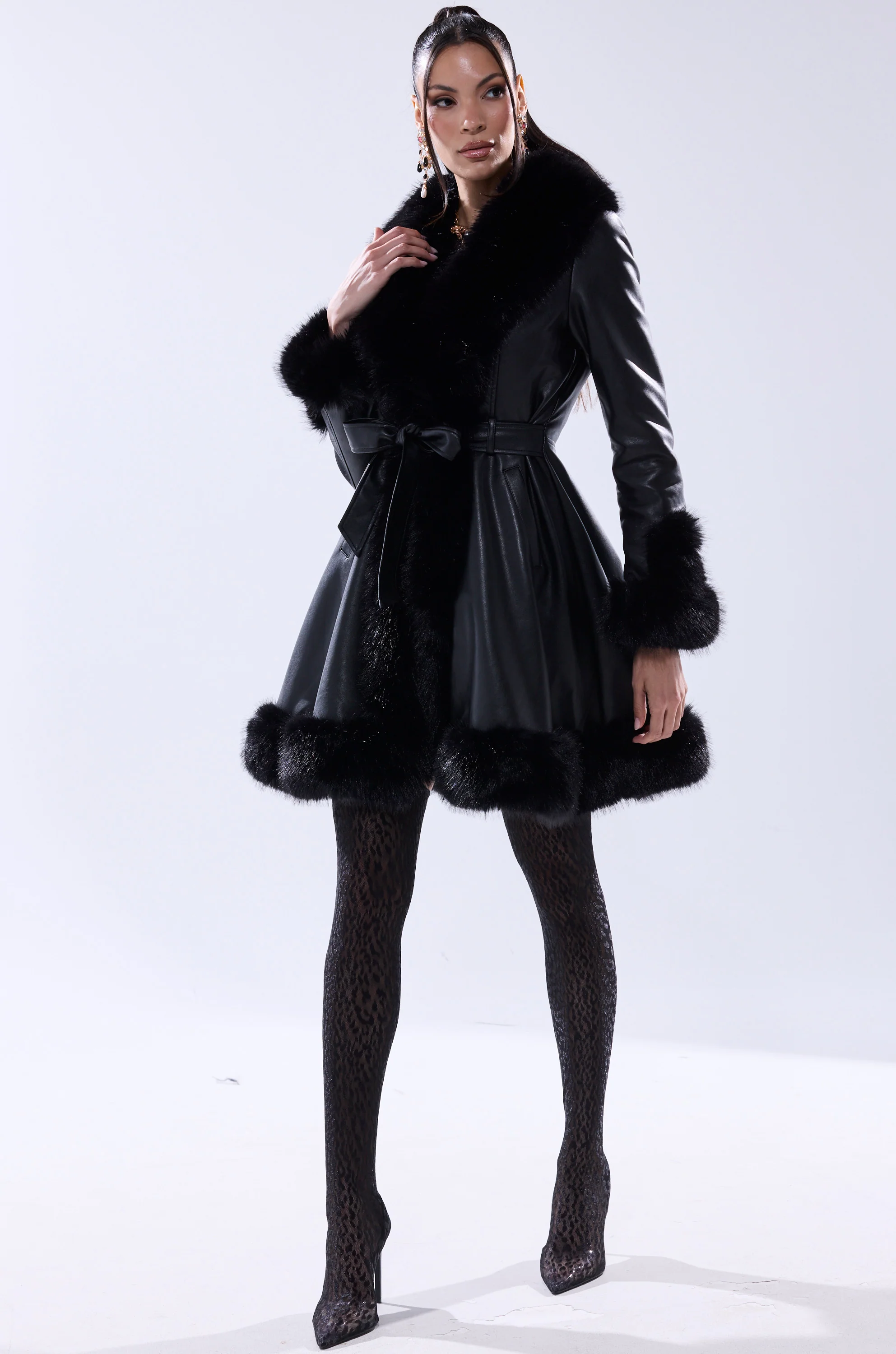 ADRIENNE FUR TRIM COAT - Image 11