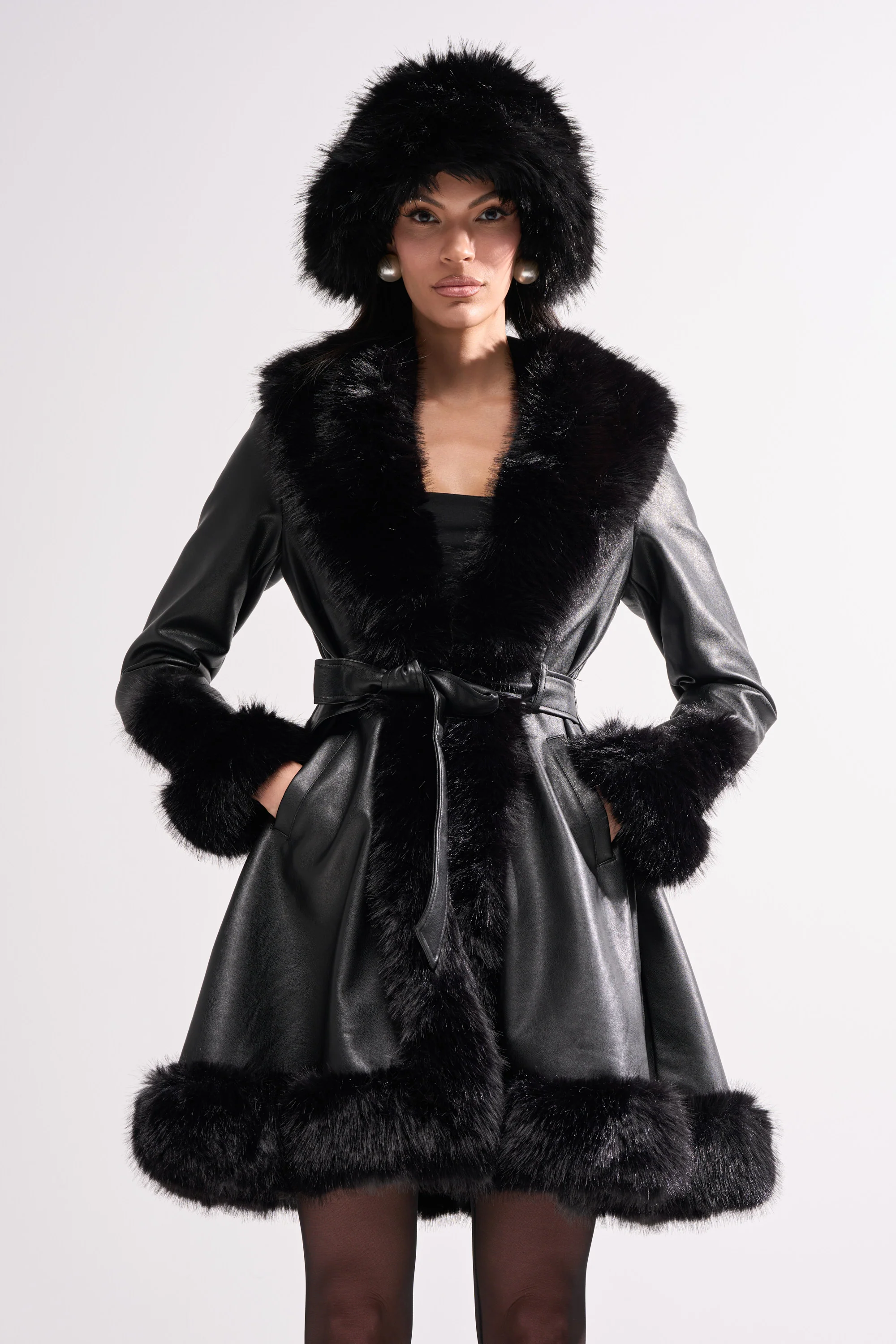 ADRIENNE FUR TRIM COAT - Image 3