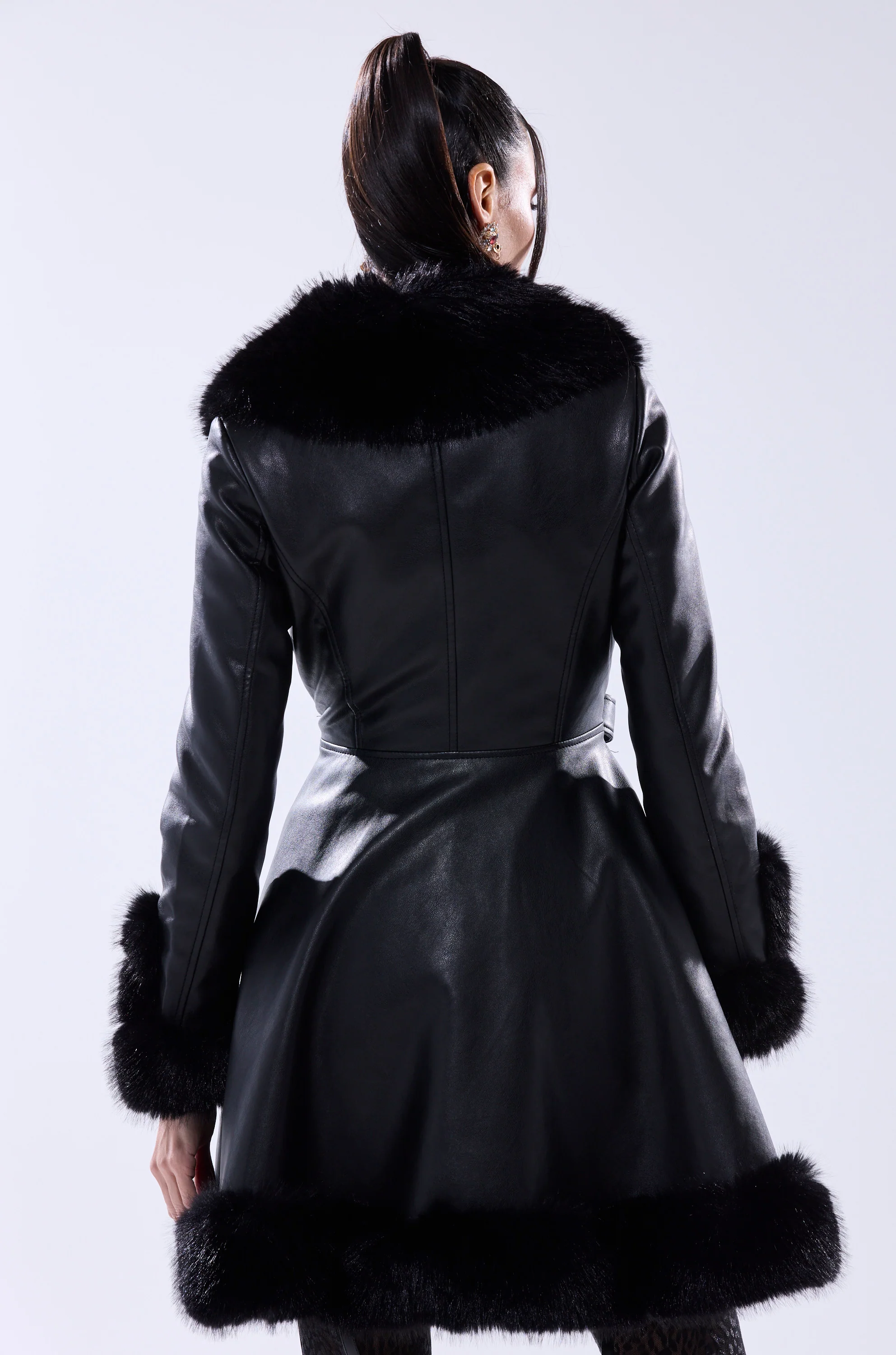 ADRIENNE FUR TRIM COAT - Image 8