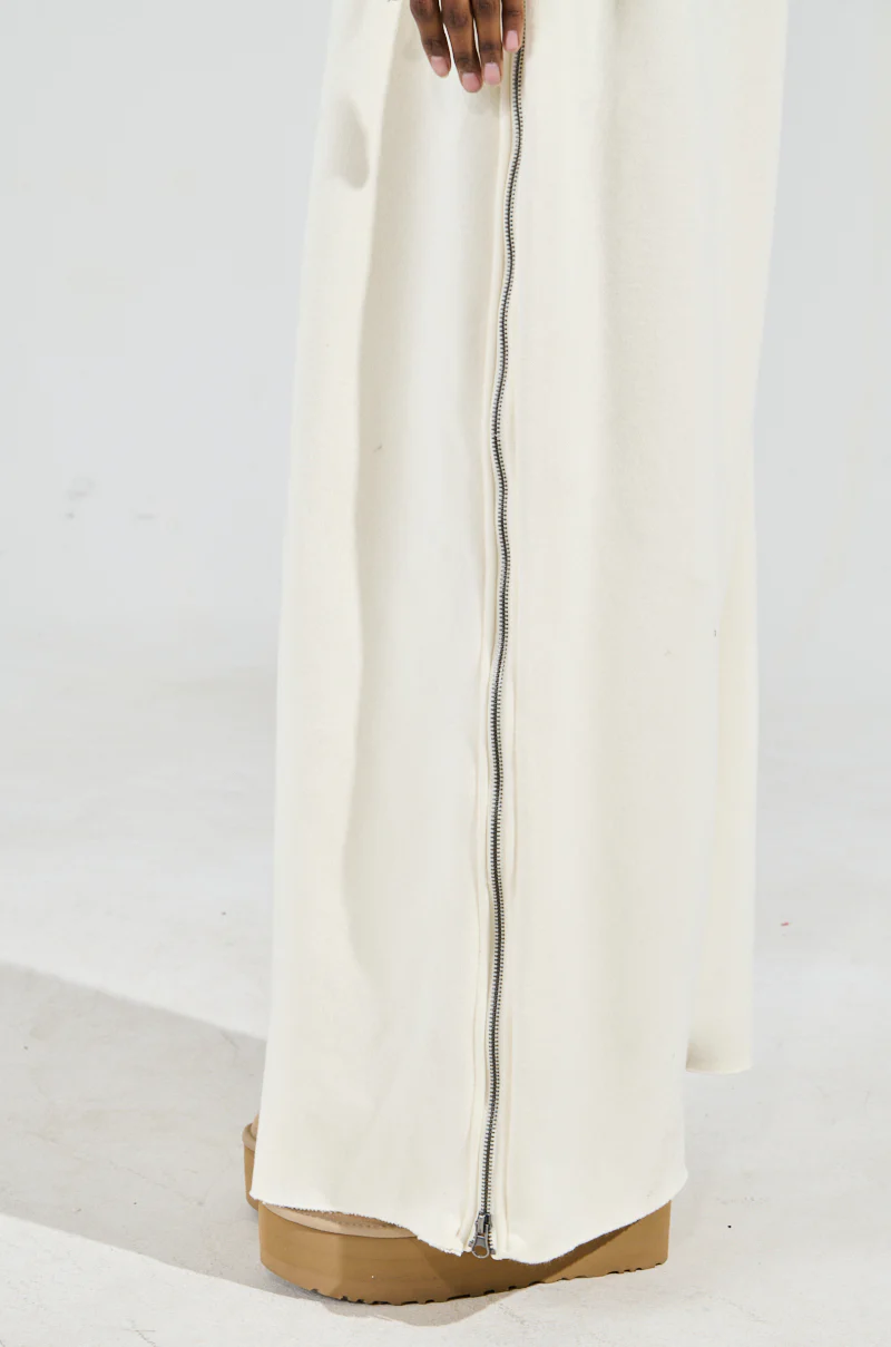 AINT NOBODY WIDE LEG JOGGER IN CREAM - Image 7