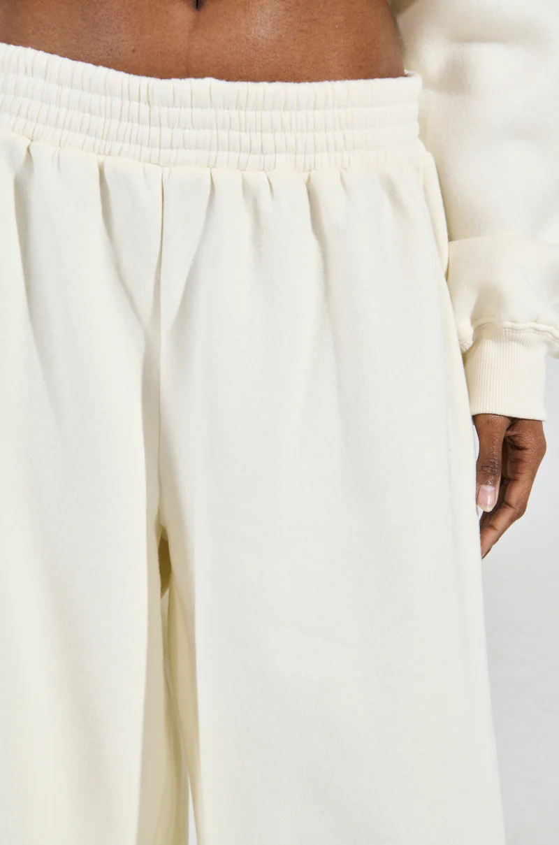 AINT NOBODY WIDE LEG JOGGER IN CREAM - Image 8