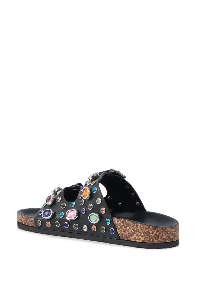 AKIRA BAYLEAVES SLIP ON BLACK SANDAL - Image 5
