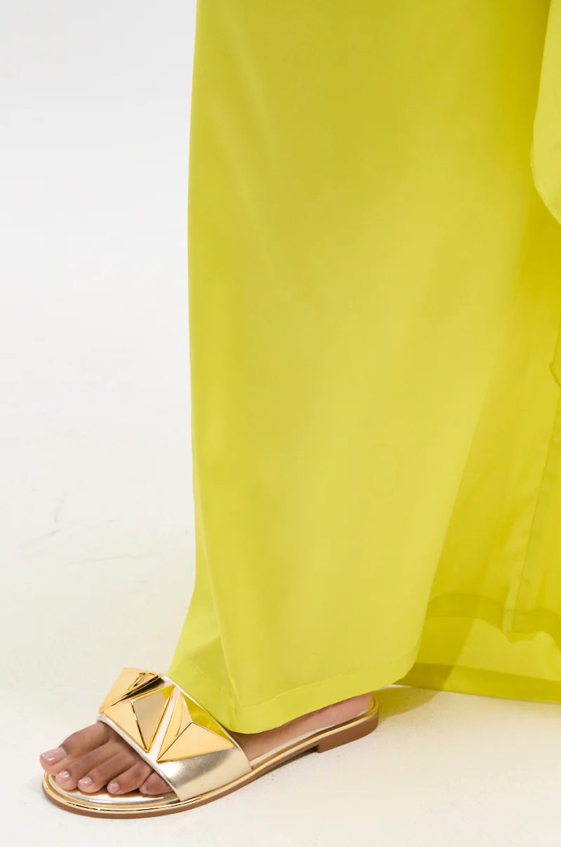 AKIRA BENNO GOLD FLAT SANDAL - Image 6