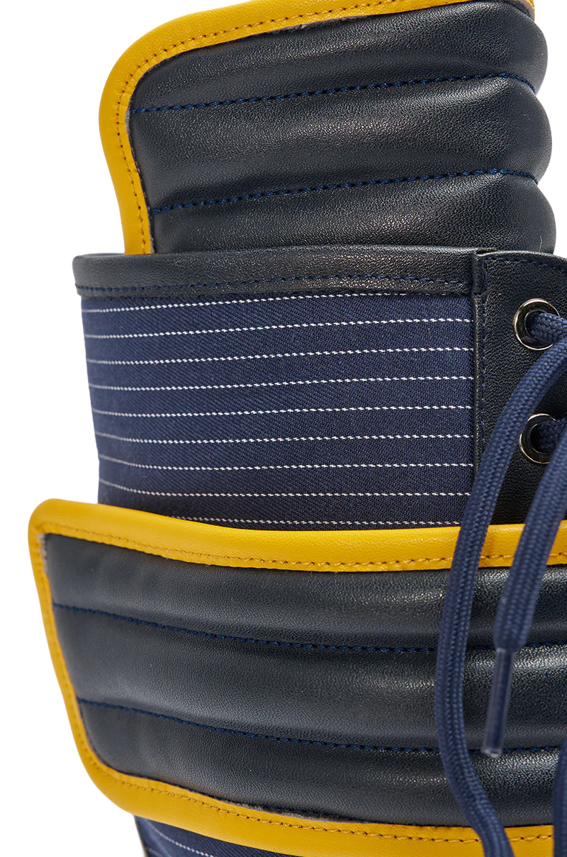AKIRA GOLD DEMAND NAVY STILETTO BOOTIE - Image 6