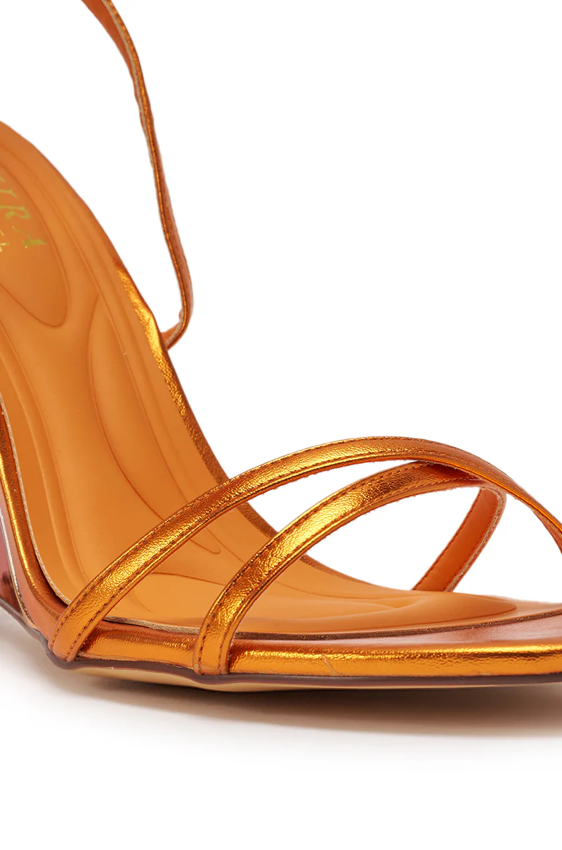AKIRA GOLD FINGA CHROME WEDGE STRAP SANDAL - Image 7