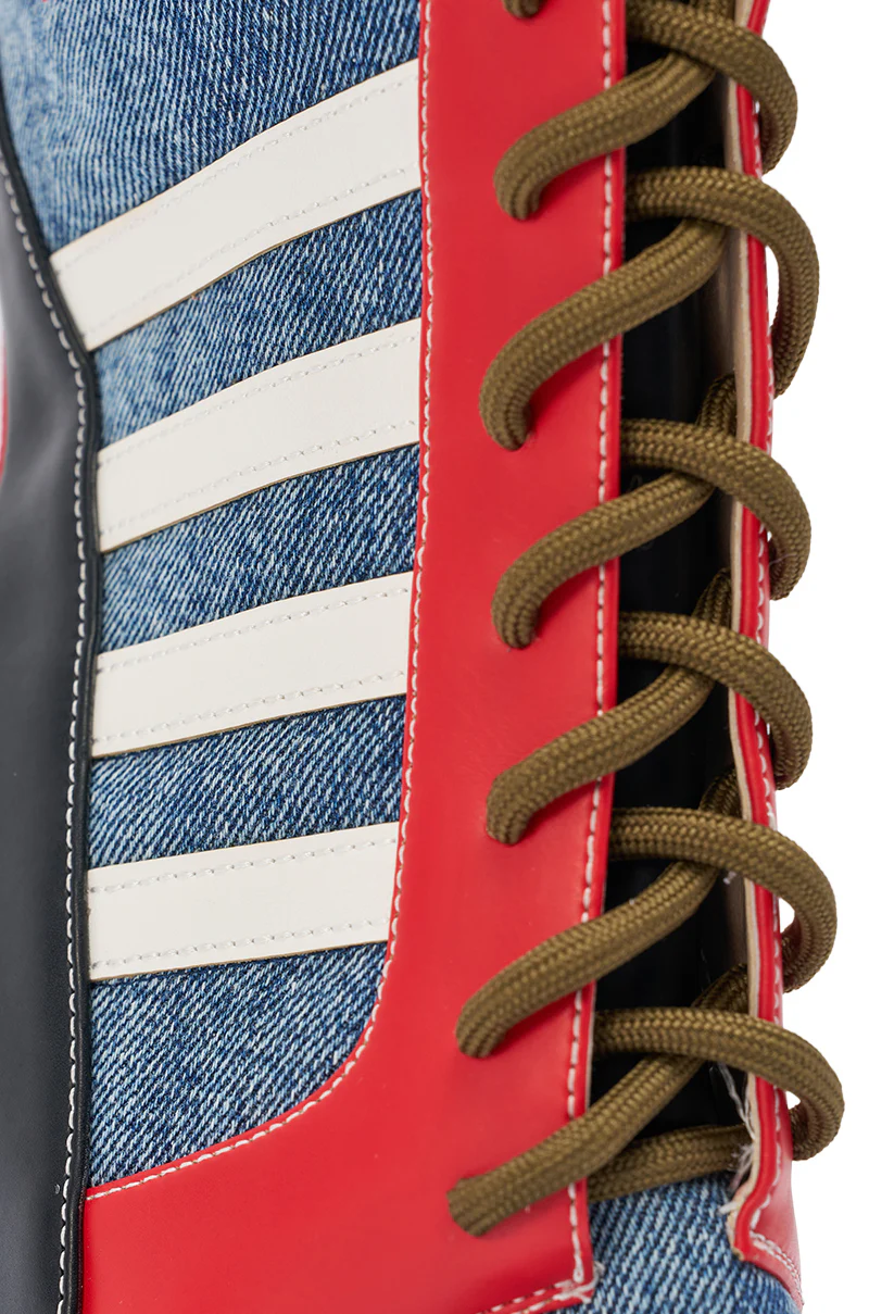 AKIRA GOLD MAYWEATHER MULTI SPORTY LOOK WEDGE BOOTIE - Image 8