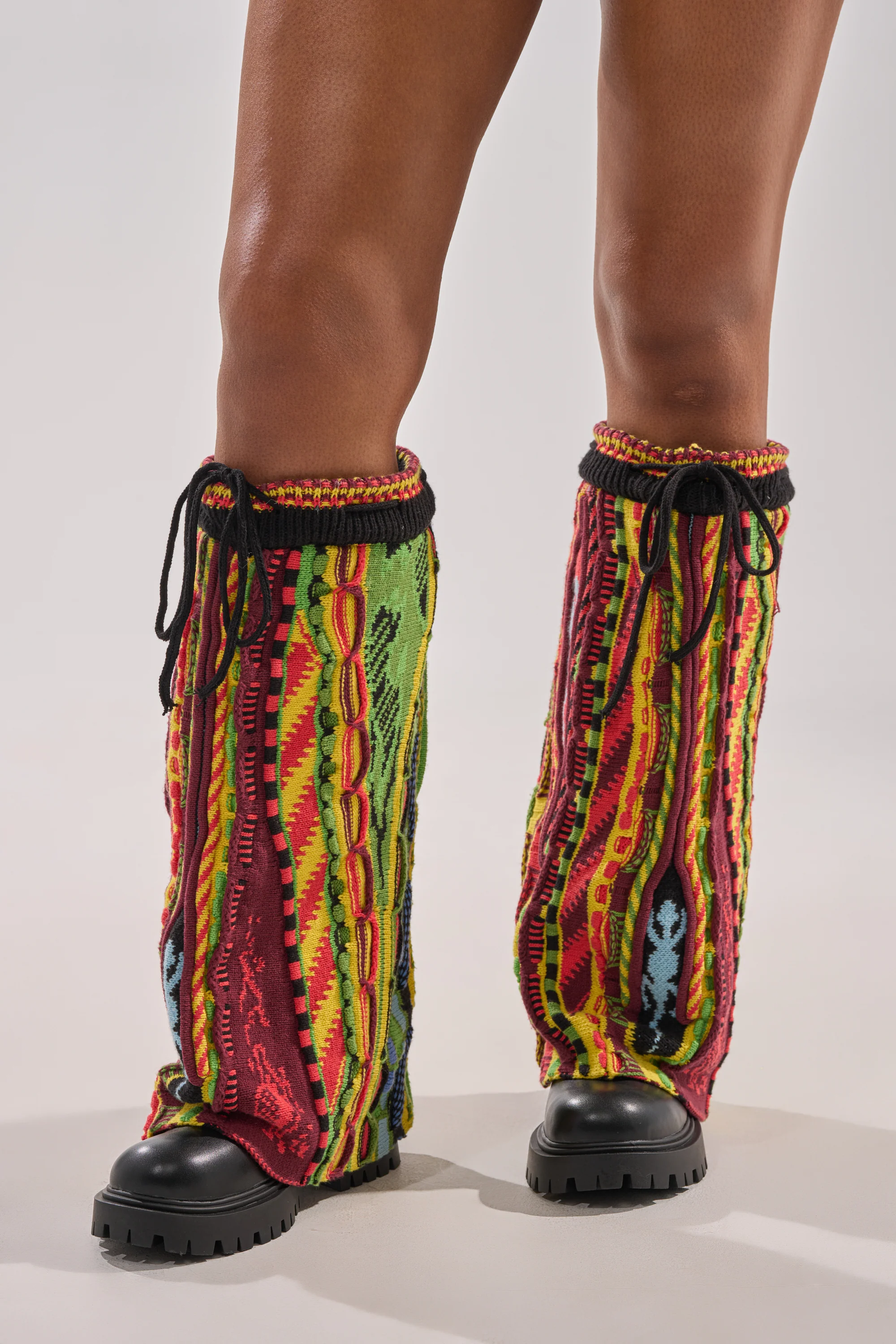 AKIRA GOLD NEIL SWEATER COMBAT BOOTIE - Image 3