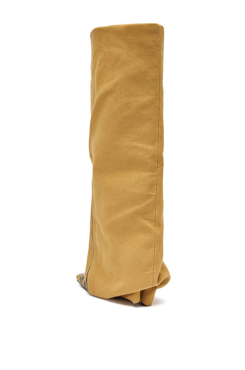 AKIRA GOLD RASHAWN KHAKI AND SNAKE BOOT - Image 6