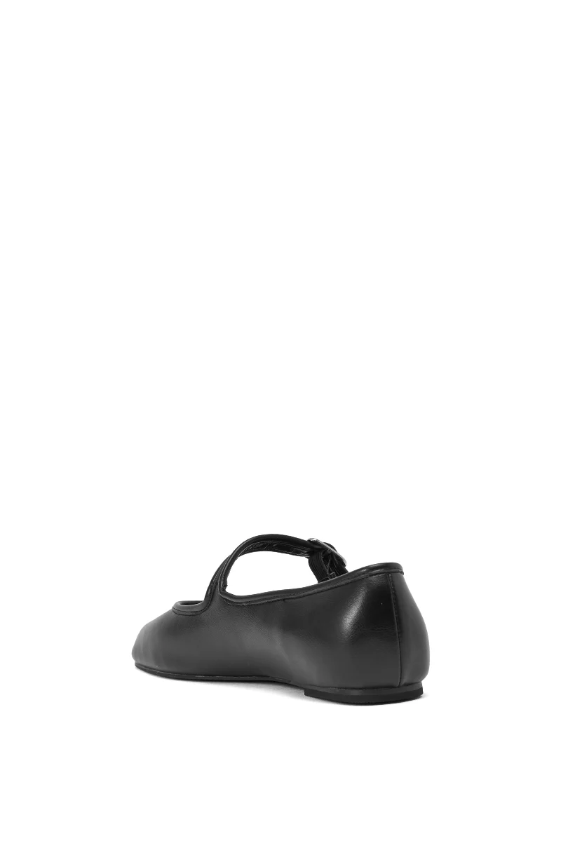 AKIRA GOLD SANG BLACK PU SPLIT TOE FLAT - Image 8