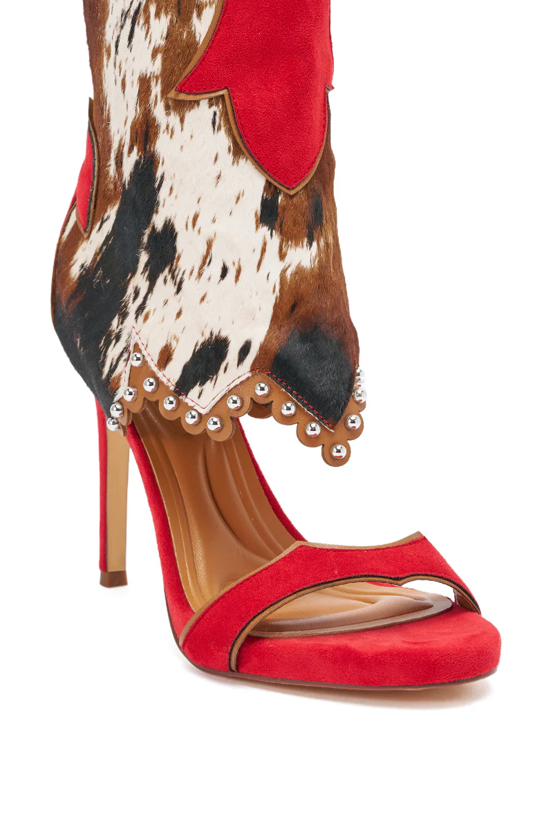AZALEA WANG TAHLIE COW MULTI WESTERN GLADIATOR SANDAL - Image 10