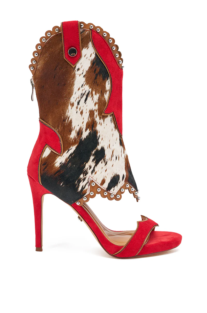 AZALEA WANG TAHLIE COW MULTI WESTERN GLADIATOR SANDAL - Image 7