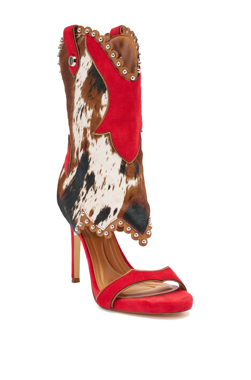 AZALEA WANG TAHLIE COW MULTI WESTERN GLADIATOR SANDAL - Image 8