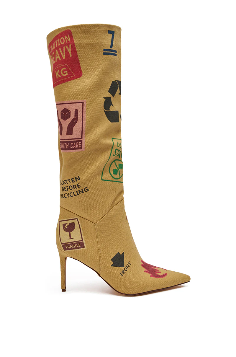 AKIRA GOLD WHOLE PACKAGE TAN STILETTO BOOT - Image 7