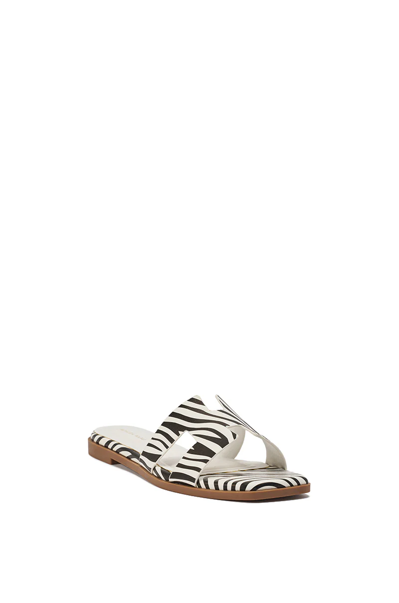 AKIRA HOWDY ZEBRA SLIP ON FLAT SANDAL - Image 6