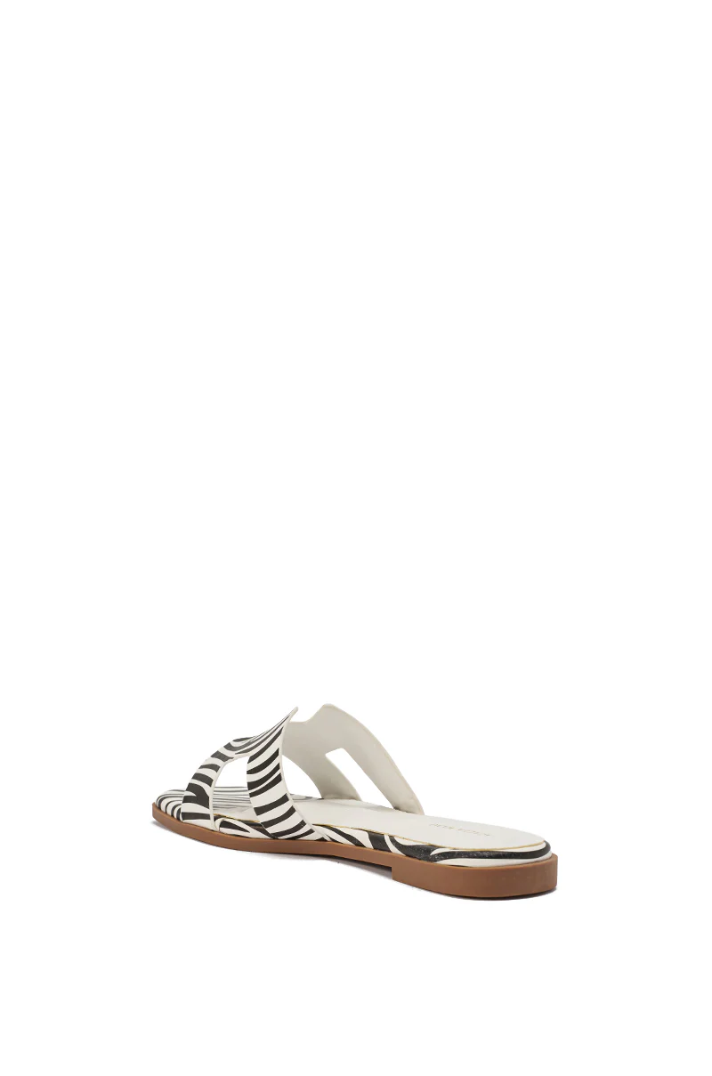 AKIRA HOWDY ZEBRA SLIP ON FLAT SANDAL - Image 7