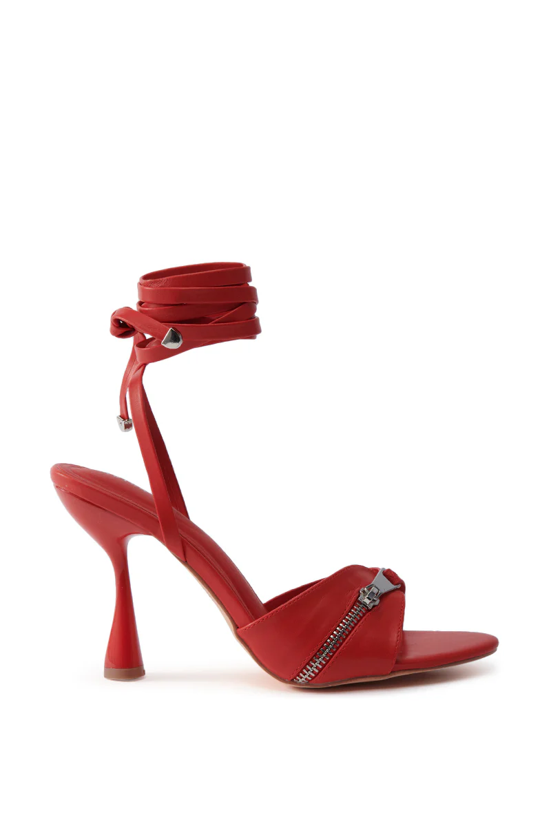 AKIRA JANIKA RED HARDWARE STRAPPY SANDAL - Image 4