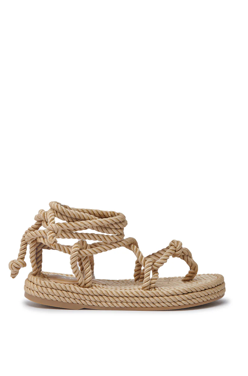 AKIRA KEONA BEIGE ROPE FLAT SANDAL - Image 4