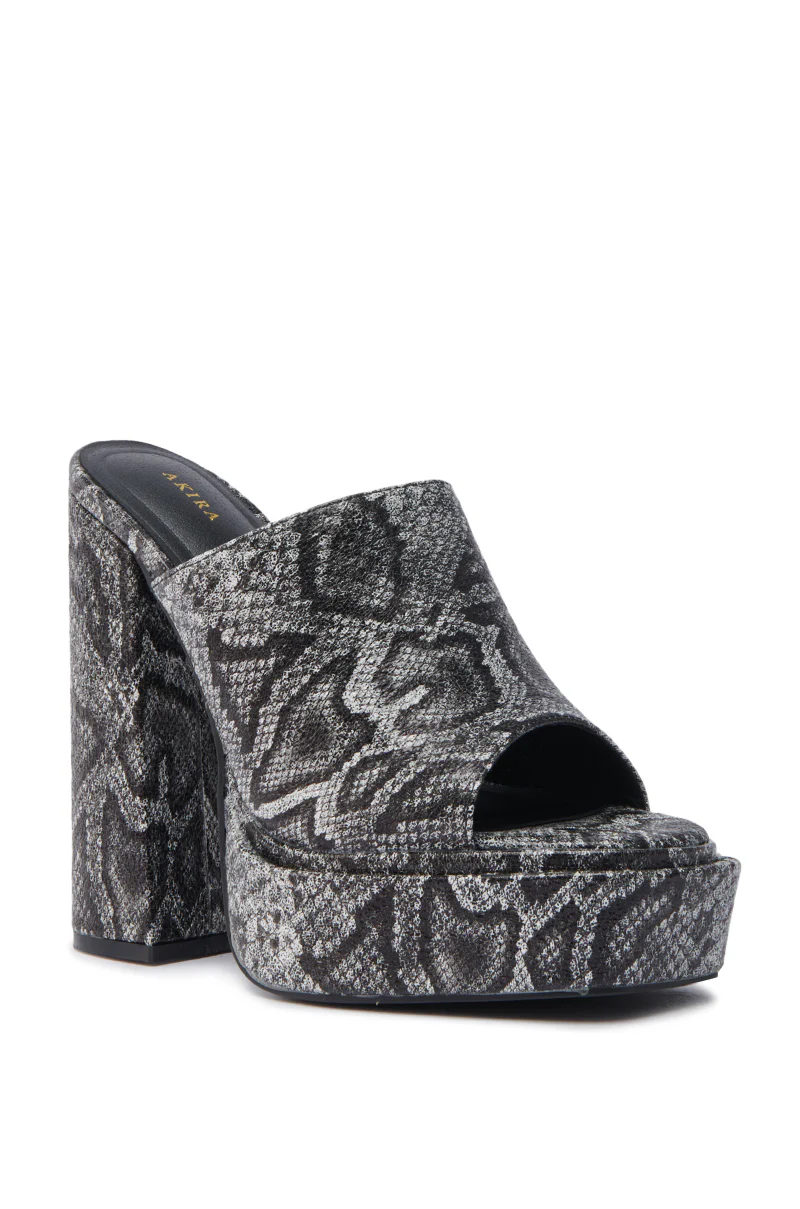 AKIRA LAMONT SNAKE SANDAL CHUNKY PLATFORM - Image 4